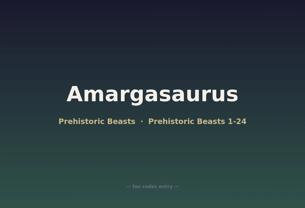 Amargasaurus