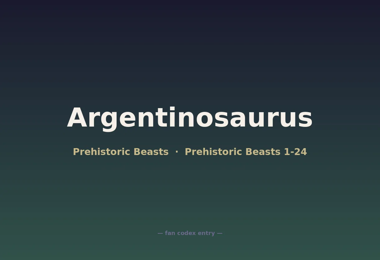 Argentinosaurus